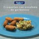 Croquetas Sin Gluten con ensalada de garbanzos