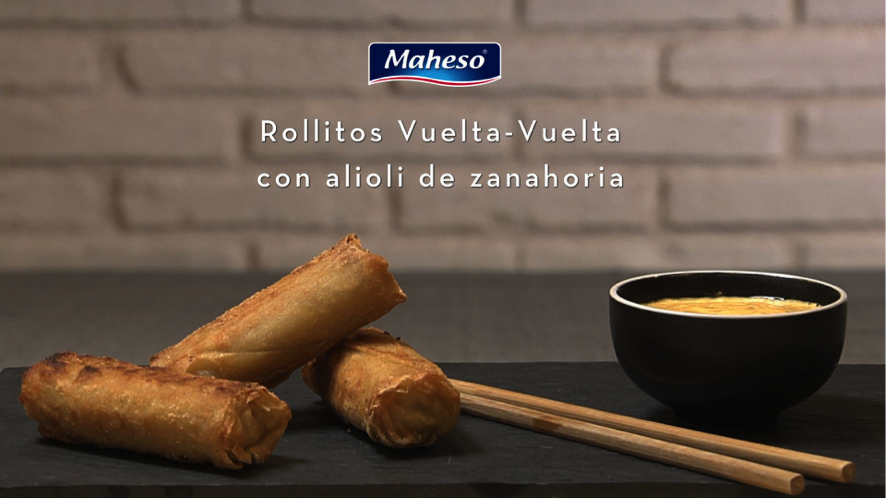 Rollitos Vuelta-Vuelta con Alioli de Zanahoria