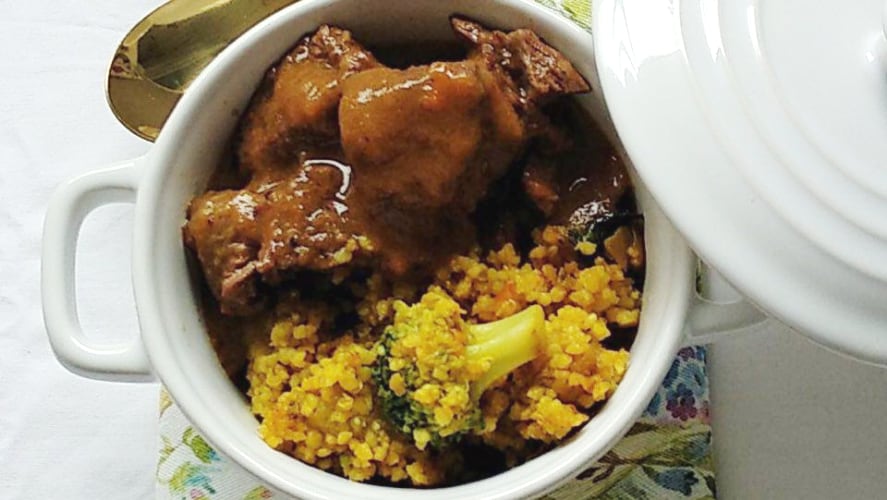 Receta Beef Bourguignon con Couscous con Quinoa y verduras